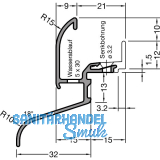 GUTMANN Regenschutzschiene Kocher S� 32-TXL, L=6000 mm, Alu mittelbronze (G214)