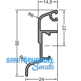 GUTMANN Regenschutzschiene Spree 24 OF L=6000 mm Alu mittelbronze elox. (G214)