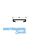 Dichtungshalteprofil oben, Aluminium natur, auf Ma�