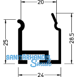 GUTMANN Weser Unterbau-Adapterprofil P3940 L=6000 mm auf Ma� Aluminium blank