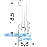 GUTMANN Weser Dichtungsprofil TD 18 L=6000 mm EPDM schwarz