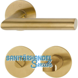 HOPPE Dr�ckergarnitur AMSTERDAM Flachrosette, rund WC, Edelstahl messingfarben