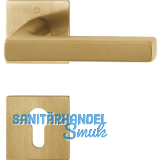 HOPPE Dr�ckergarnitur DALLAS Flachrosette eckig PZ, messingfarben hell satiniert