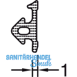 GUTMANN Dichtungsprofil D 190 F, L=120 m, EPDM schwarz