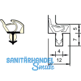 Innent�rdichtung SP 7522, Kurzbund � 6,25 Meter, Kunststoff beige