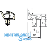 Innent�rdichtung SP 7575, Kurzbund � 6,25 Meter, Kunststoff beige