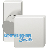 FSB T�rknopf 07 0812 auf Rosette eckig, Gewinde M12, Aluminium silber