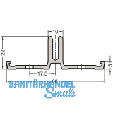 GUTMANN Basisprofil P GF80, L=6000 mm, Aluminium blank