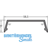 GUTMANN Abdeckprofil-Riegel P2016/13-55, L=6000 mm, Aluminium blank