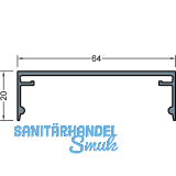 GUTMANN Abdeckprofil-Pfosten P2020/64, L=6000 mm, Aluminium blank