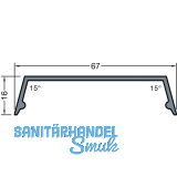 GUTMANN Abdeckprofil-Riegel P2016/13-64, L=6000 mm, Aluminium blank