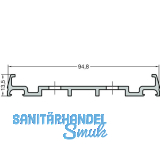 GUTMANN Grundprofil P 2011/100 N, L=6000 mm, Aluminium blank