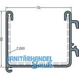 GUTMANN Dachrinne P2030, L=6000 mm, Aluminium blank