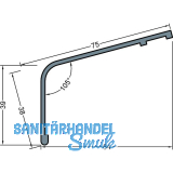 GUTMANN Dachrinnenanschluss P2032, L=6000 mm, Aluminium blank