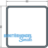 GUTMANN Dachrinnenfallrohr zu P2030, 60 x 60 x 2 mm, L=6000 mm, Aluminium blank