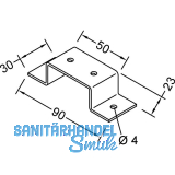 GUTMANN Fallrohrhalter 90 x 30 mm, Aluminium blank