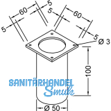 GUTMANN Wasserablaufstutzen zu P2030, Aluminium blank