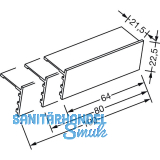 GUTMANN Endkappe EK 2020/64, Aluminium blank