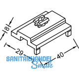 GUTMANN Kunststoffhalter H2000, 7 Stk. pro Meter, Kunststoff transparent
