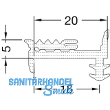 GUTMANN Verglasungsdichtung innen 2030/5 N, L=50 m, Kunststoff APTK schwarz