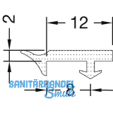 GUTMANN Verglasungsdichtung innen 2020/2, L=50 m, Silikon schwarz