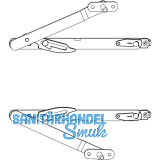 MACO Fang- und Putzschere Gr. 1, FFH 300-500 mm, silber, Lasche (455347)
