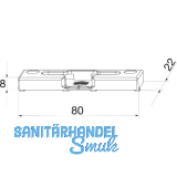 MACO Kippschlie�teil PVC Bodenschwelle GKG/TROCAL FT 22 mm 13V universal silber