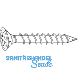 MACO RUSTICO Spanplattenschraube Senkkopf 4,5 x 30 mm, Stahl verzinkt schwarz