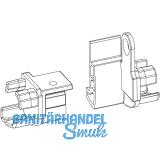 Endst�cke Transit 58 - 76 f�r Mitte links Falz 12 mm, Kunststoff lichtgrau