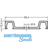 GUTMANN Grundprofil P 2011/60, L=6000 mm, Aluminium blank