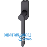 FSB Fenstergriff 34 1021 abschlie�bar ovale Rosette, rechts, Aluminium schwarz