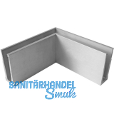 ECONOMY Innenecke f�r Bodenprofile 0004, Edelstahl-Effekt