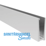 ECONOMY Bodenprofil mit Enw�sserungsl�cher innen, 5000mm, Alu silber eloxiert