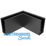 ECONOMY Au�enecke f�r Bodenprofile 0004 ECO, Aluminium schwarz eloxiert