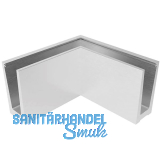 ECONOMY Au�enecke f�r Bodenprofile 0008, Aluminium silber eloxiert