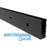 ECONOMY Bodenprofil 0005 zur vorgesetzten Montage, 5000 mm, Alu schwarz eloxiert
