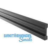 ECONOMY Entw�sserungsprofil f�r Bodenprofile 0005, Aluminium schwarz eloxiert