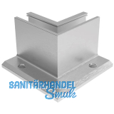 ECONOMY Innenecke f�r Bodenprofil F-Form 0006 ECO,aufgesetzte Montage,silber