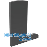 ECONOMY Endkappe f�r Bodenprofil F-Form0006ECO,links,aufgesetzte Montage,schwarz