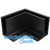 ECONOMY Au�enecke f�r Bodenprofil F-Form 0006 ECO, aufgesetzte Montage, schwarz