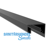 ECONOMY Abdeckprofil f�r Bodenprofile 0006 ECO, 2500 mm, schwarz eloxiert