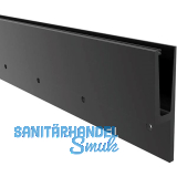 ECONOMY Bodenprofil h-Form 0011 zur vorgesetzten Montage,2500mm,schwarz eloxiert