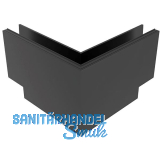 ECONOMY Au�enecke f�r Bodenprofil h-Form 0011,vorgesetzte Montage, schwarz