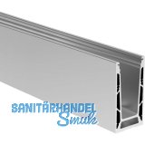 ECONOMY Bodenprofil 0004 verst.UnoXL FLEX2, aufgesetzten Montage, 5000mm, silber