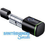 MARCHESI Elektronischer Einbaudoppelzylinder Office mit Fingerprint,schwarz