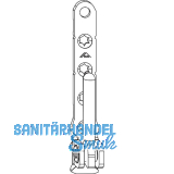 ROTO NX Ecklager P6/150 PVC verstellbar mit 2 Bohrzapfen 6 mm 150 kg silber
