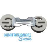 T�rzargenverbinder- Doppelexzenter, komplett montiert, L�cher � 20mm