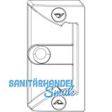 ROTO NX Schn�pper Rahmenteil 13V BR�GMANN/KBE/K�MMERLING/TROCAL/VEKA silber