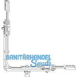 ROTO NT/NX Eckumlenkung f�r Bodenschwelle 1V Falzluft 10 mm silber