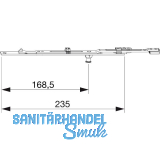 MACO MM Stulpverl�ngerung i.S. verl�ngerbar f�r Bodenschwelle 18L, L=235 mm